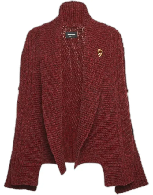 Shawl Collar Knit Cardigan - Versatile Piece For Casual Outings And Lounging