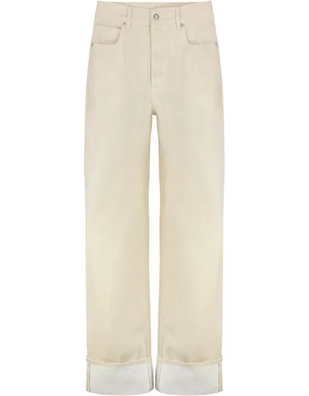 Wide Leg Jeans With Cuffs