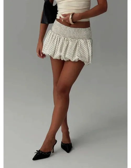 Bubble Hem Mini Skirt Polka Dot