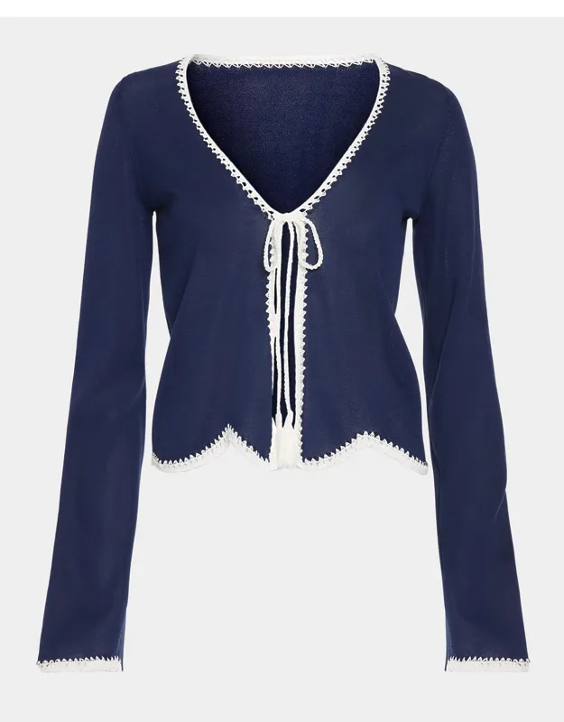 Crochet-trim Cardigan