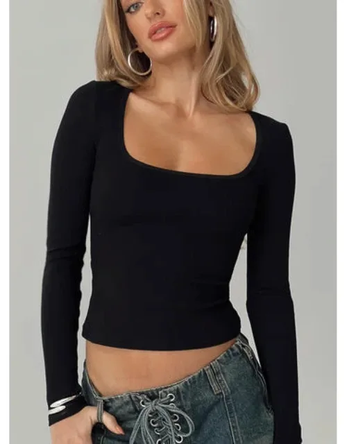 Baseline Long Sleeve Top Square Neckline Good Stretch