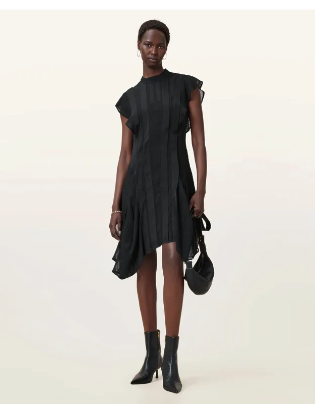 Fleur Textured Asymmetric Hem Dress