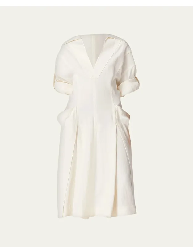 Fit-and-flare Midi Dress With Frog Embellishments