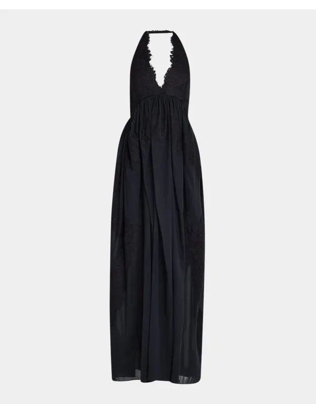 Lace Halter Maxi Dress