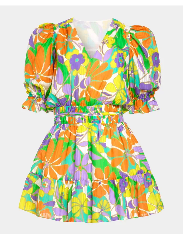 Retro Garden Mini Dress