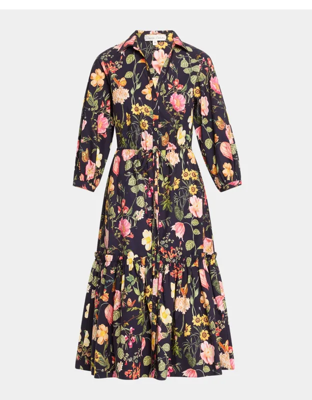 Puff-sleeve Midi Shirtdress