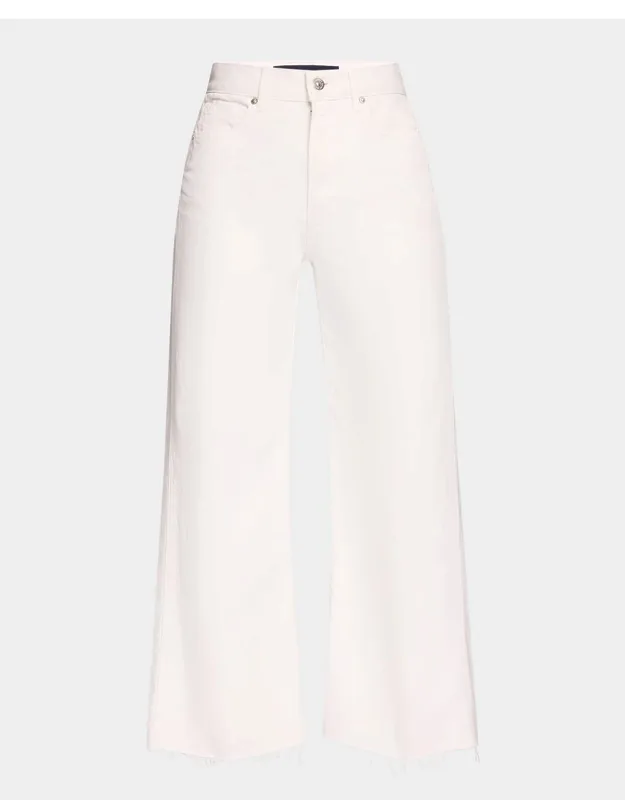 Cropped High-rise Wide Jeans