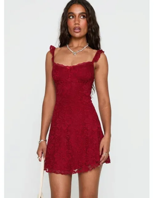 Beacall Mini Dress With Trim And Bow Detail