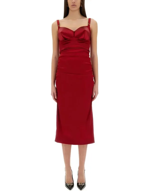 Longuette Dress With Cone Cups