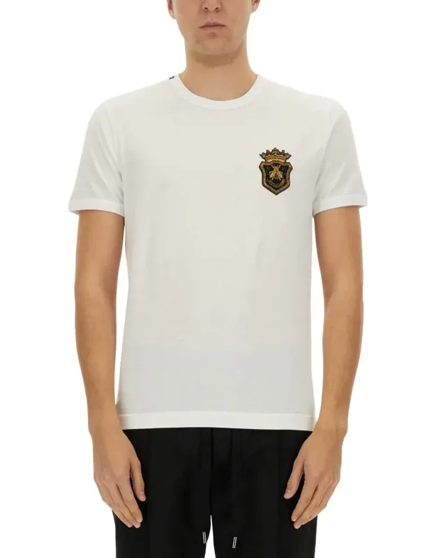 Dolce & Gabbana Cotton T-shirt 100% Cotton, Model Is 185 Cm Tall