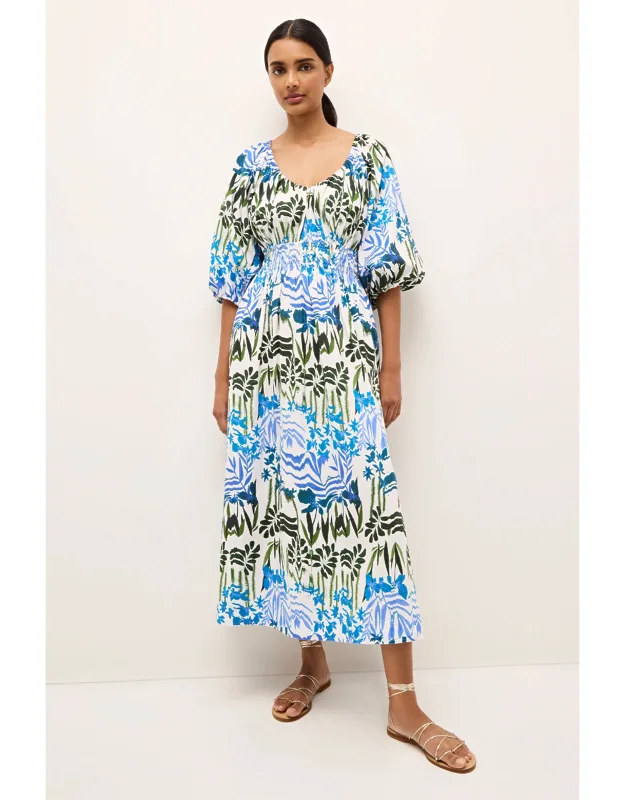 Ava Maxi With Puff Sleeves And Side Pockets