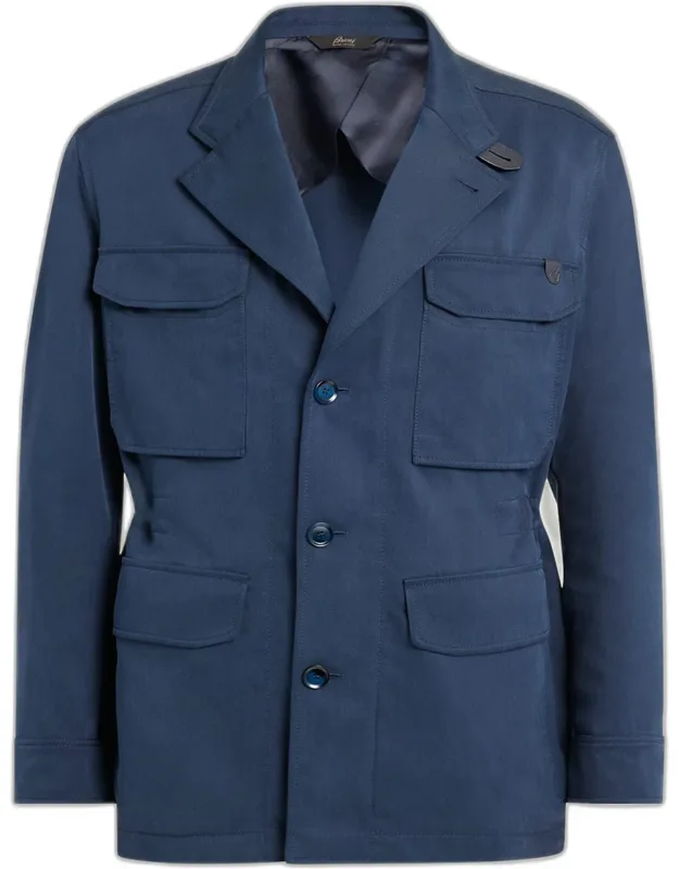 Washed Silk Safari Jacket