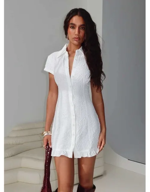 Mini Dress With Gathered Bust And Pleated Hem