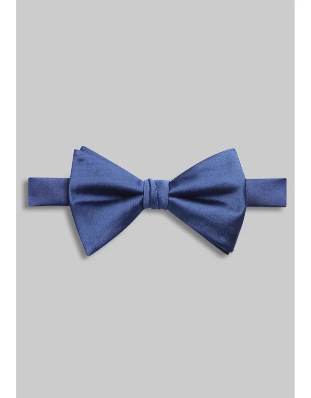 Solid Pre-tied Bow Tie - Adjustable Strap, Classic Look
