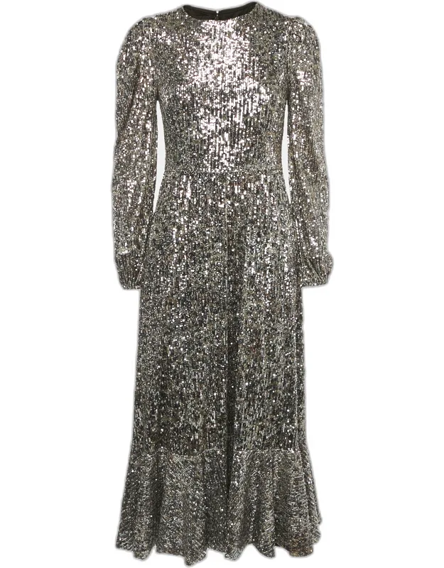 Emmy Speckle Sequins Midi Dress