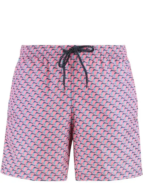 Drumohr Swim Shorts With Two Side Pockets And Flap Pocket On The Back