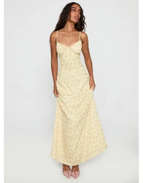 Maxi Dress With Sweetheart Neckline And Ruched Bust