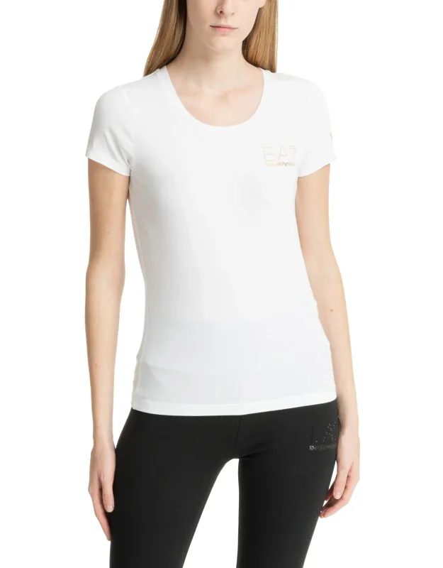 T-shirt With Logo And Swarovski Details