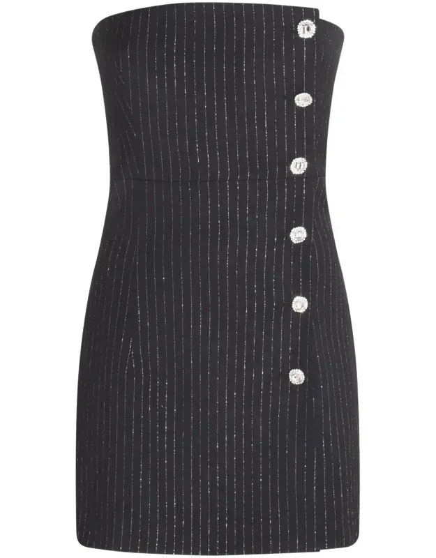 Dress Strapless Virgin Wool Blend