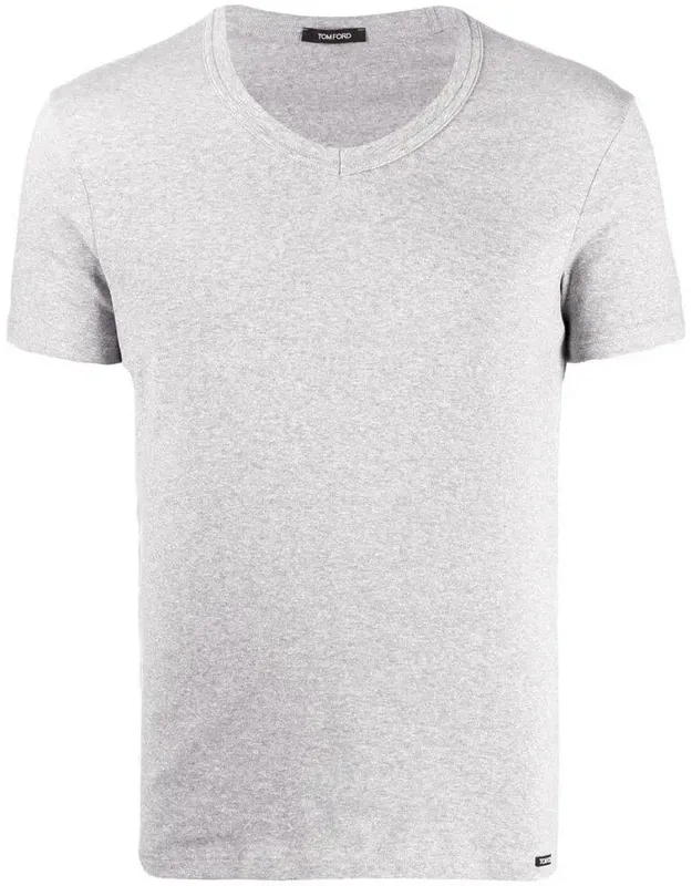 T-shirt V-neck Logo Patch