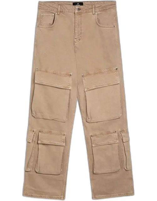 Denim Cargo Trousers