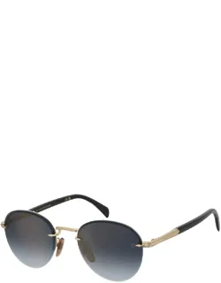 Sunglasses Gold Blue Shaded