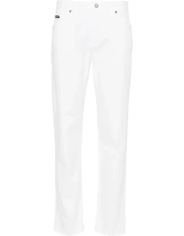 Pants Stretch-cotton Slim Cut