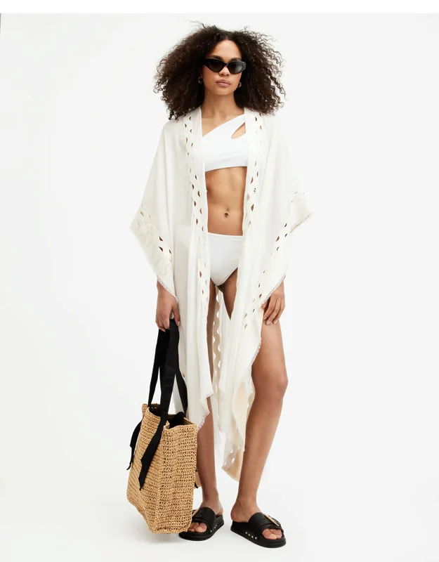 Clarissa Logo Print Ruana Scarf
