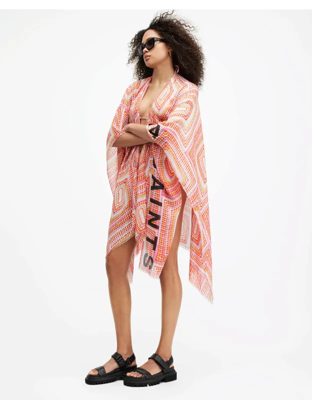 Crochet Print Ruana Scarf