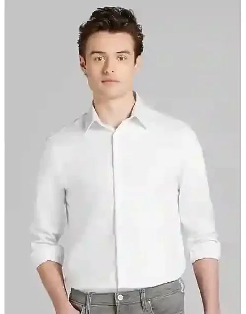 Calvin Klein Big & Tall Slim Fit Solid Supima Cotton Dress Shirt - Superior Softness And Breathability