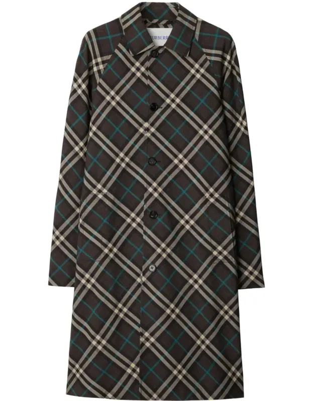 Burberry Coat Clothing With Front Button Closure And Draped Side Pockets