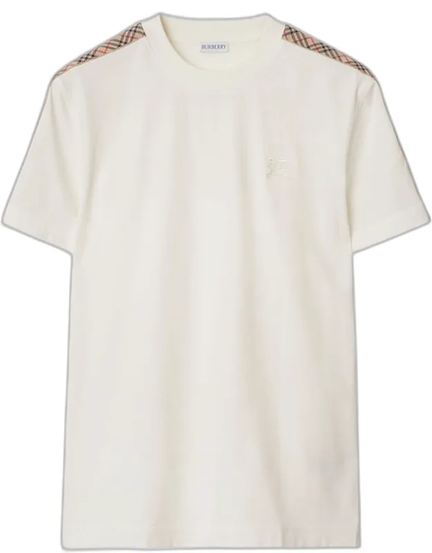 Check Shoulder-tape T-shirt
