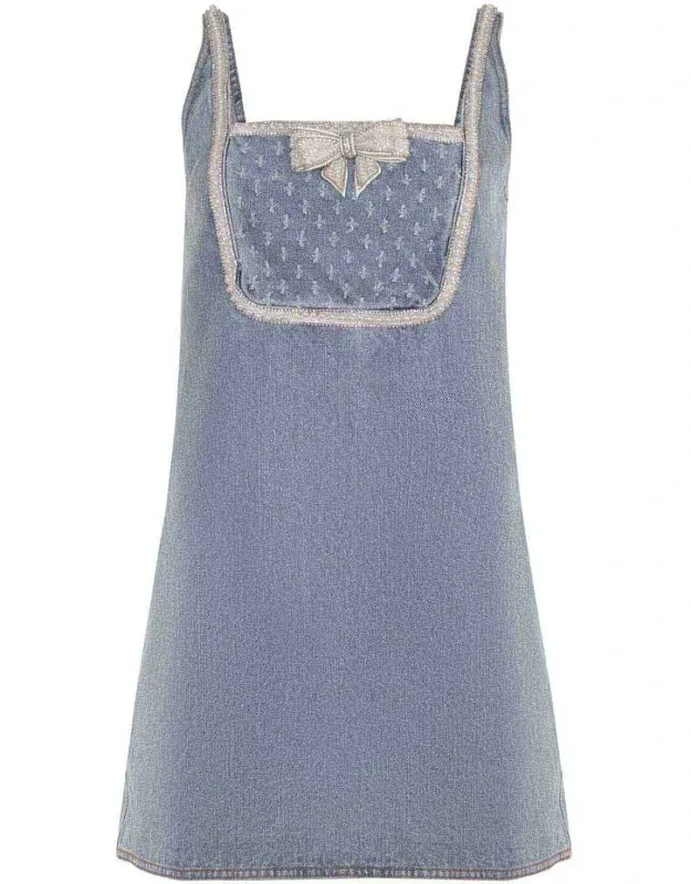 _self-portrait Dress With Pearl And Rhinestone Details_