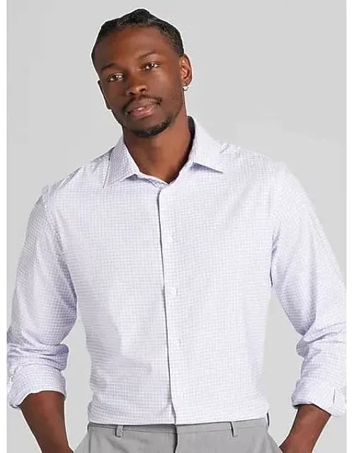 Modern Fit Performance Plaid Dress Shirt