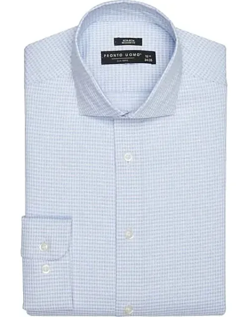 Modern Fit Check Spread Collar Dress Shirt