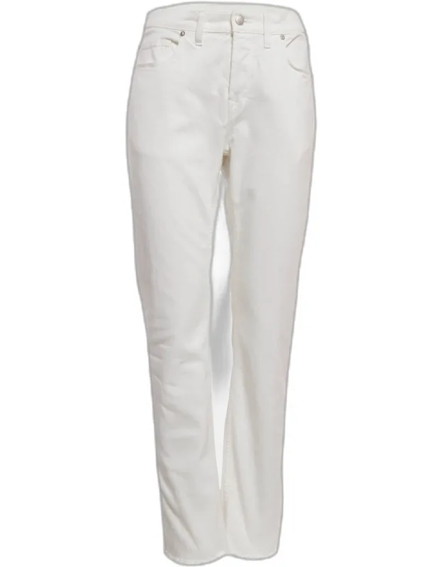 White Denim Crop Jeans