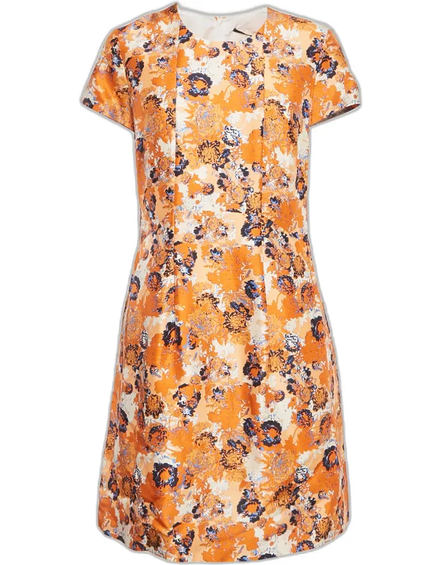 Floral Print Silk Dress