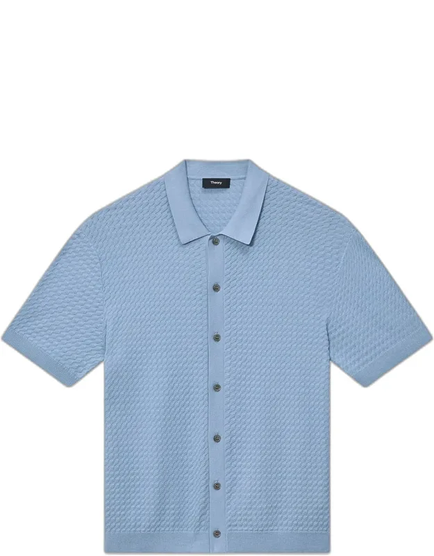 Cairn Cotton Waffle-knit Shirt