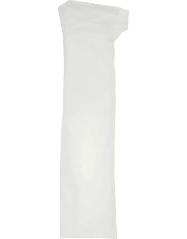 Stretch Poplin One-shoulder Dress