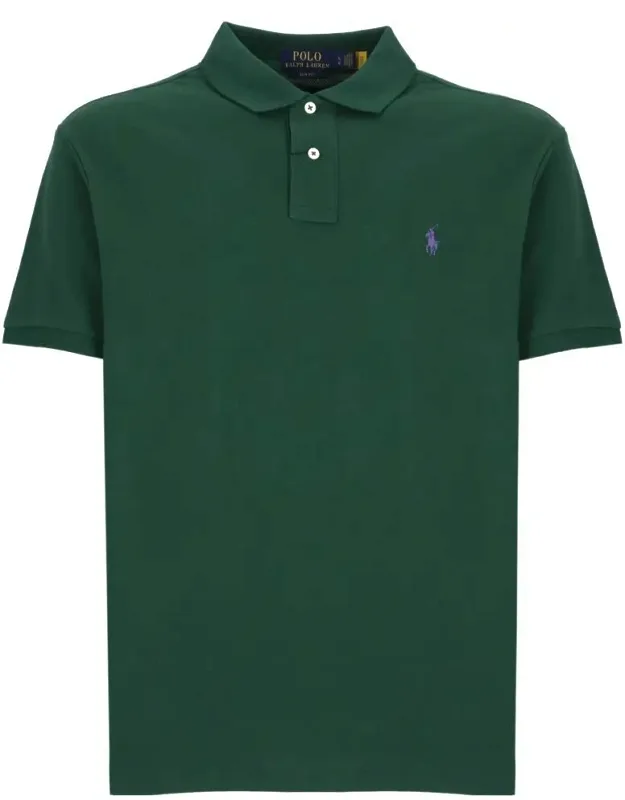 T-shirt And Polo - Collar, Short Sleeves, Front Embroidered Contrasting Color Iconic Pony, Side Vents At Hem