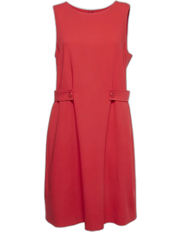 Wool Blend Sleeveless Short Dress