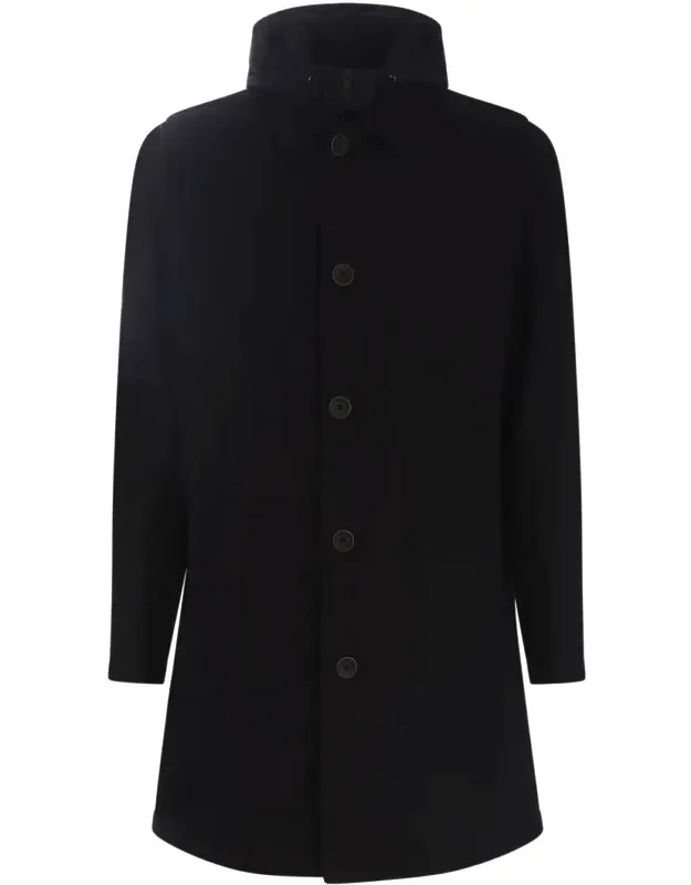 Herno Coat With Nylon Hood And Removable Lining
