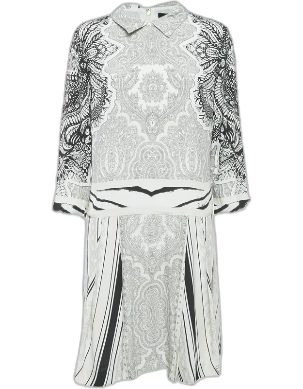 Printed Crepe Short Dress