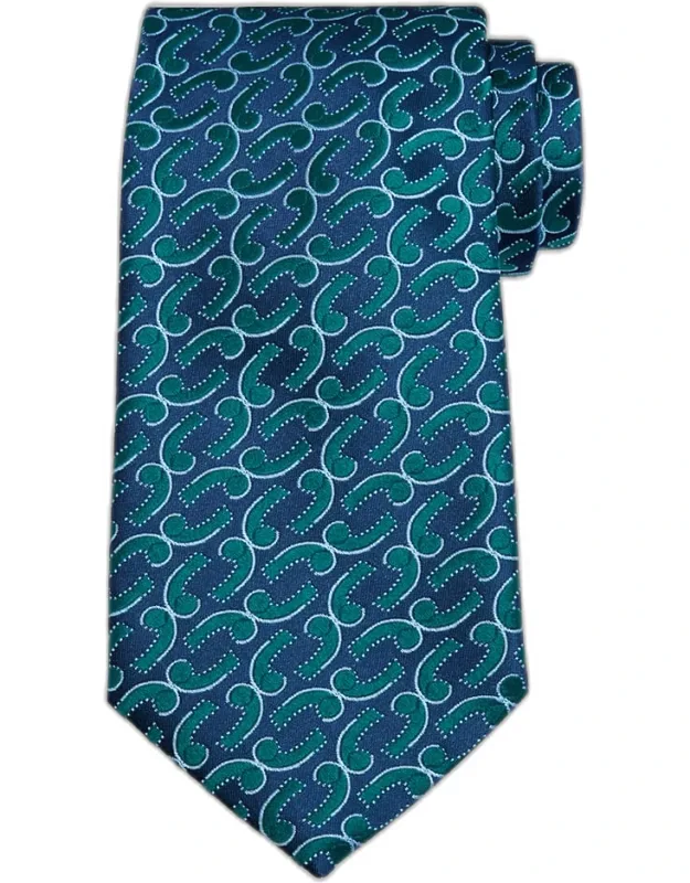 Snorkel-pattern Silk Tie