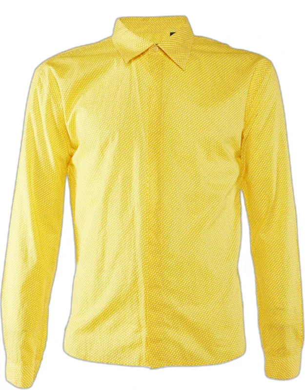 Dot Printed Cotton Button Front Shirt