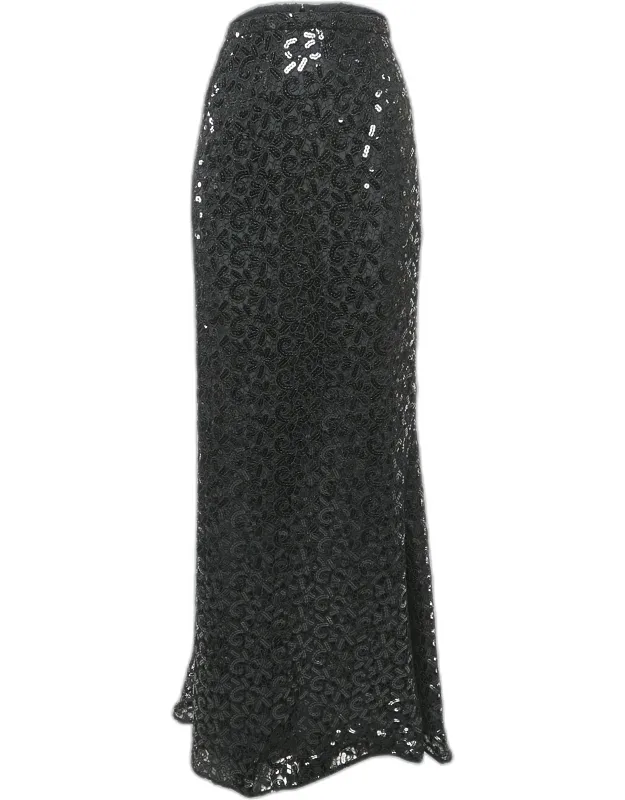 Sequin Lace Maxi Skirt