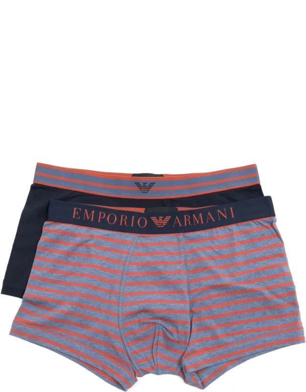2 Pack Boxer With Elasticised Waist And Logo