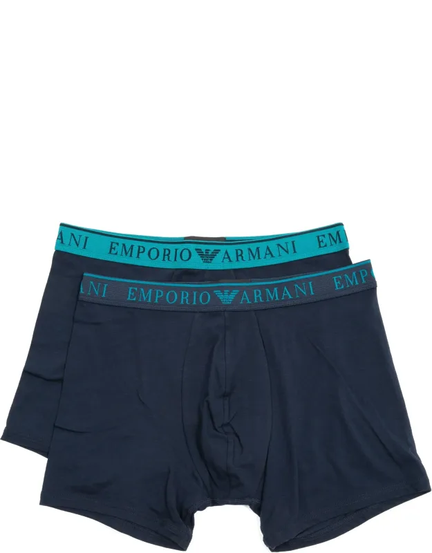 2 Pack Boxer With Elasticised Waist And Logo