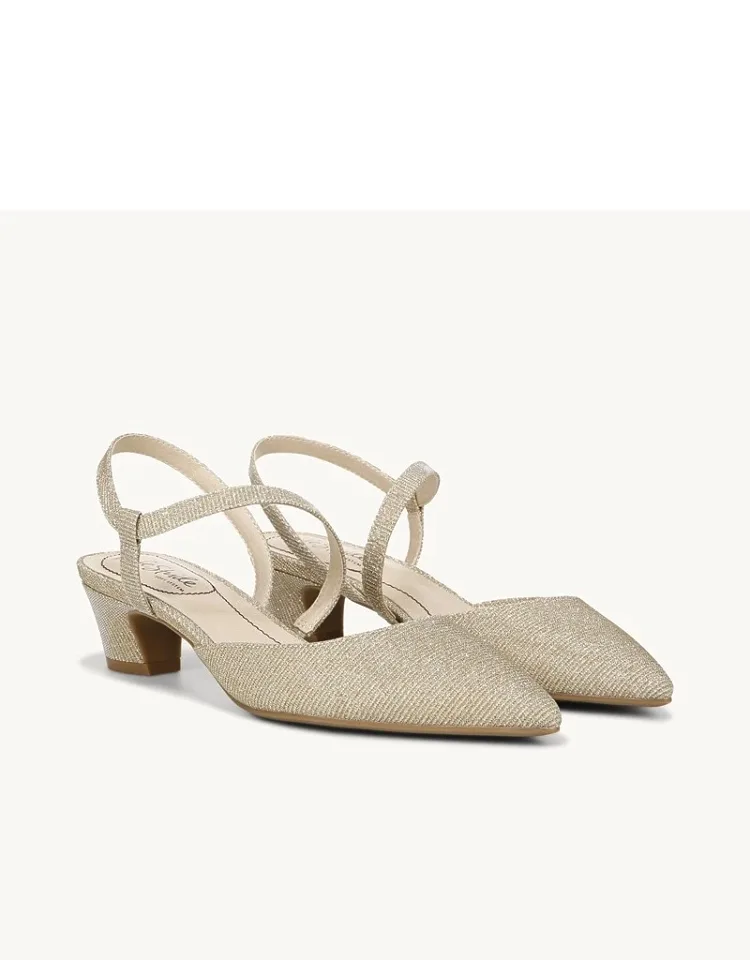 Lifestride Minimalist Pump Shoes (rhinestone Fabric) With Soft System® Comfort Technology And Traction Sole