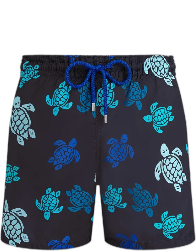 Multicolor Turtle-print Swim Shorts